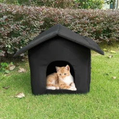 Maison D'ext��rieur Pour Chats R��sistante Aux Intemp��ries, Maison D'int��rieur Pour Chiens, Tente Pour Chats Pliable Et R��sistante Aux Intemp��ries, Toile Oxford Chaude Pour L'hiver, L