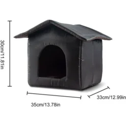 Maison D'ext��rieur Pour Chats R��sistante Aux Intemp��ries, Maison D'int��rieur Pour Chiens, Tente Pour Chats Pliable Et R��sistante Aux Intemp��ries, Toile Oxford Chaude Pour L'hiver, S -Amis Poils Soldes Boutique 85809493 5