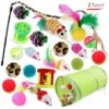Jouets Pour Chats, Jouets Pour Chats, Jouets Pour Chats Et Chaton, 21 Pièces (le Style D'image Sera Envoyé Au Hasard),Couleur Aléatoire