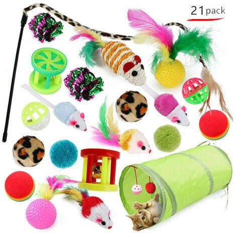 Jouets Pour Chats, Jouets Pour Chats, Jouets Pour Chats Et Chaton, 21 Pièces (le Style D'image Sera Envoyé Au Hasard),Couleur Aléatoire 1 Jouets Pour Chats, Jouets Pour Chats, Jouets Pour Chats Et Chaton, 21 Pièces (le Style D'image Sera Envoyé Au Hasard),Couleur Aléatoire