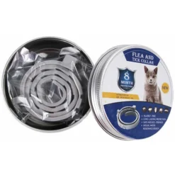 Collier Anti-insectes En Plus De L'anneau Anti-puces Chiens, Chats, Teddy, Petits, Moyens Et Grands Chiens, Collier Anti-insectes Pour Animaux De Compagnie, Chat Court 38cm - GHOST