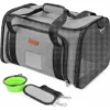 Sac De Transport Pour Chat - 7 Kg/15 Livres Petit Et Moyen Chat Chien Lapin Sac De Voyage, Chat Chien Lapin Sac De Transport Cabine D'avion + Bol