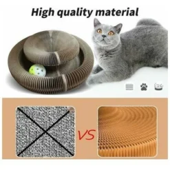 Griffoir Pour Chat, Résistant, Livré Avec Une Balle-jouet, Griffoir Ondulé Pour Chat, Griffoir Antidérapant Pour Chat, Tapis De Jeu Et De Sommeil -Amis Poils Soldes Boutique 86119496 4
