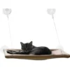 None Ventouse Chat Hamac Fenêtre Hamac Pour Chats 4 Grandes Ventouses Peut Contenir Jusqu'à 22 Lb 55 X 35 Cm Noir