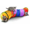 Tunnel Interactif Pour Chat D'intérieur - Jouet Pour Animaux De Compagnie - Tunnel De Jeu Pour Chats, Chatons, Lapins, Chiots - Pliable (style S-arc-en-ciel)