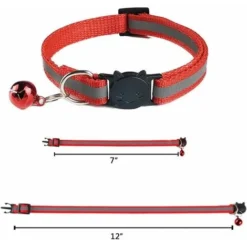 DHKLFA 6X Collier Chats Anti Étranglement Chatons Chiots Réglable Réfléchissant Avec Clochette Et Boucle De Sécurité, Convient à La Plupart Des Chats Domestiques, 6 Pièces -Amis Poils Soldes Boutique 87800636 4