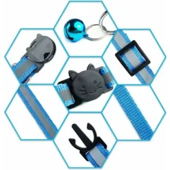 DHKLFA 6X Collier Chats Anti Étranglement Chatons Chiots Réglable Réfléchissant Avec Clochette Et Boucle De Sécurité, Convient à La Plupart Des Chats Domestiques, 6 Pièces -Amis Poils Soldes Boutique 87800636 5
