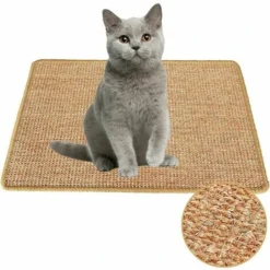 DHKLFA Tapis à Gratter Pour Chat, Tapis à Gratter En Sisal Naturel Grattoir Tampon à Gratter Pour Animaux De Compagnie Antidérapant Pour Chat Jouet De Soin Des Griffes Pour Chat(30 40cm) ZHUOXAUN