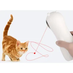 Jouet Laser Pour Chat, Pointeur Laser Rotatif Automatique Pour Chats, Outil De Poursuite D'exercice D'entraînement Pour Animaux De Compagnie Avec Charge USB/batterie Avec 5 Modes Réglables (blanc) -Amis Poils Soldes Boutique 87953656 3