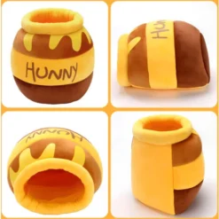 Lit Pour Chats En Forme De Pot De Miel Mignon Et Confortable Lit Doux Multifonctionnel Detachable Convient Aux Petits Chats Et Chiens Jaune -Amis Poils Soldes Boutique 88116542 4
