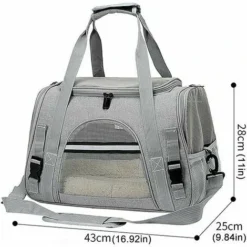 Sac De Transport Pour Chat Cage Pour Chien Pliable Et Respirante Avec Bandoulière Réglable Sac De Transport Pour Chien Pour Chats Chatons Petits Chiens Lapins Animaux De Compagnie MOON -Amis Poils Soldes Boutique 88340096 5
