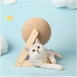 Cat Scratching Ball Toy Kitten Sisal Rope Ball Board Grinding Paws Toys Cats Scratcher Résistant à L'usure Meubles Pour Animaux De Compagnie Fournitures V Type Big -Amis Poils Soldes Boutique 88676515 3