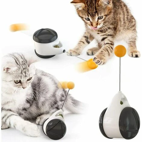 Jouet Interactif Pour Chat - Balanoire équilibrée - Balle Rotative à 360 Degrés - Avec Herbe à Chat - Stimule L'instinct De Chasse Attrayant - Jouet D'entranement Pour Chat 1 Jouet Interactif Pour Chat - Balanoire équilibrée - Balle Rotative à 360 Degrés - Avec Herbe à Chat - Stimule L'instinct De Chasse Attrayant - Jouet D'entranement Pour Chat
