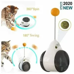 Jouet Interactif Pour Chat - Balanoire équilibrée - Balle Rotative à 360 Degrés - Avec Herbe à Chat - Stimule L'instinct De Chasse Attrayant - Jouet D'entranement Pour Chat 7 Jouet Interactif Pour Chat - Balanoire équilibrée - Balle Rotative à 360 Degrés - Avec Herbe à Chat - Stimule L'instinct De Chasse Attrayant - Jouet D'entranement Pour Chat -Amis Poils Soldes Boutique 89257143 3