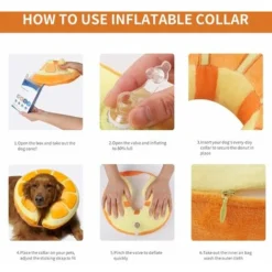 Collerette Souple Chien Gonflable, Protection Réglable Collier De Favoriser La Récupération Pour Chien Chats Anti Lechage & Morsure, S -Amis Poils Soldes Boutique 89375871 3