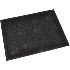 Tapis Antiderapant Litiere Ou Repas 30 X 40 Cm Noir