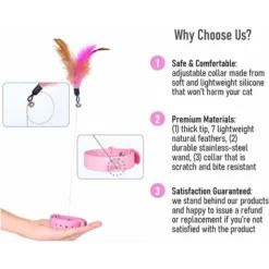 Jouet Mains Libres Collier En Silicone Avec Grelots Et Plumes -Amis Poils Soldes Boutique 90105310 5