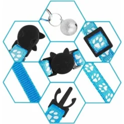 Collier De Chat Réglable Réfléchissant Collier De Chat à Dégagement Rapide Détachable Avec Cloche Pour Chaton Chats Kit De 12 Pièces -Amis Poils Soldes Boutique 90261800 5