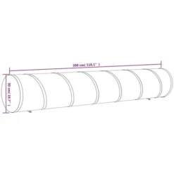 Tunnel Pour Chien Bleu Ø 50x300 Cm Polyester VidaXL -Amis Poils Soldes Boutique 90470923 3