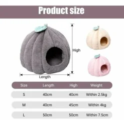 Panier Chien Chat Maison Niche Igloo Cave Nid Pour Chien Chat Avec Coussin Flanelle Amovible Lit De Couchage Pour Chien Chat De Petite Moyenne Grande Taille(Beige，M:40X45CM) -Amis Poils Soldes Boutique 90620684 3