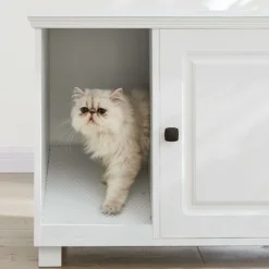 Roomfitters Meuble Litire Chat Petite, Meuble Litire Maison De Toilette Pour Chat, Niche Pour Chat Avec Rangement, Enclos De Litire Chat Cach (Bois, Blanc) 9 Roomfitters Meuble Litire Chat Petite, Meuble Litire Maison De Toilette Pour Chat, Niche Pour Chat Avec Rangement, Enclos De Litire Chat Cach (Bois, Blanc) -Amis Poils Soldes Boutique 91504645 5