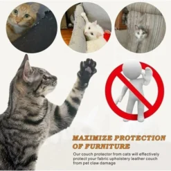 BDD Protecteur De Rayure De Chat, 6 Stickers Transparent Protecteurs De Meubles Contre Les Chats, Protection Anti-Griffures Canapé, Protections Anti-Griffes Autocollantes Pour Meubles (B) -Amis Poils Soldes Boutique 91661497 3