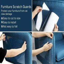 BDD Protecteur De Rayure De Chat, 6 Stickers Transparent Protecteurs De Meubles Contre Les Chats, Protection Anti-Griffures Canapé, Protections Anti-Griffes Autocollantes Pour Meubles (B) -Amis Poils Soldes Boutique 91661497 4