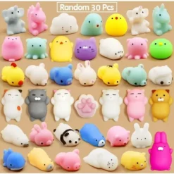 30 Pièces Mini Squishy Enfants Party Favors Animaux Squishies Soulagement Du Stress Jouets Chat Panda Licorne Squishy Squeeze Jouets