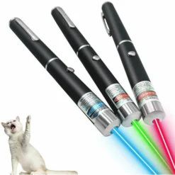 Jouets Pour Chat Pour Attraper L'exercice, Vert Rouge Bleu Violet Pour Chaton Chiens, Lot De 3 Mini Pointeurs Laser Torche LED Portables