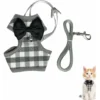 LTS FAFA Harnais Chat Réglable Harnais Laisse, Harnais Pour Chat Anti-évasion De 150 Cm Avec Laisse Extensible, Harnais Pour Chat Confortable Et Respirant Pour La Course(Gris/S)