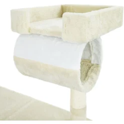 Arbre à Chat Beige / Blanc Sisal 141cm Arbre D’escalade Grattage Jeux Ludique Animal Domestique -Amis Poils Soldes Boutique 92333089 5