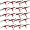 HIASDFLS 20pcs émerillons De Pêche Baril En Laiton Triple émerillon S'enclenche Ligne De Pêche Croisée Connecteurs