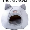 Lit De Grotte Pour Chat Tente De Lit Pour Chat Pour Petits Chiens Super Doux Panier Chaud Niche D'Hiver Pour Chat L 36 X 36 X 36 CM