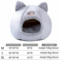 Lit De Grotte Pour Chat Tente De Lit Pour Chat Pour Petits Chiens Super Doux Panier Chaud Niche D'Hiver Pour Chat L 36 X 36 X 36 CM -Amis Poils Soldes Boutique 93290062 3