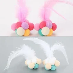 4 PiècesChat Balles Colorées Avec Cloche, Balle Rebondissante En Peluche Coloré Chat En Peluche Balle Jouets Chat Boule Boules Colorées Pour Chat Pour Chats Chaton Dressage Jouer à Mâcher -Amis Poils Soldes Boutique 93342878 4