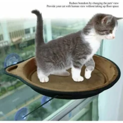 Ventouse Chats Hamac Creative Cats Perche Hamac Fenêtre Chats Siège De Repos Durable Ligne De Suspension Nids Fenêtre Chats Maison Hamac De Fenêtre Pour Chat Transat Lit Chat Perchoir à Chat(café)