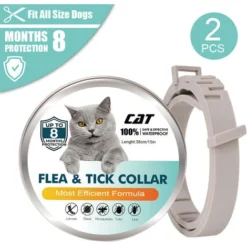 Collier Anti-puces Pour Chats Prévention Des Puces Et Des Tiques De 8 Mois Pour Chats âgés De 3 Mois Et Plus PACK 2 -Amis Poils Soldes Boutique 93939658 3