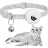 Blanc-Airtag Collier Pour Chat,Réfléchissant Collier Pour Chat Avec Boucle De Sécurité, étanche Pour Chaton Et Chiot, Réglable 19-32 Cm