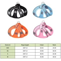 Harnais Pour Chat Avec Laisse, Laisse Pour Chat Anti-évasion, Harnais Pour Chat Réglable, Harnais De Poitrine Souple Pour Chiens Chats, Noir, (M) -Amis Poils Soldes Boutique 94721115 3