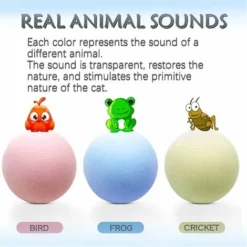 GDRHVFD Jouet Chat Balles Interactives Pour Chats D'Intérieur Jouets Cataire Animaux De Compagnie Chaton Chiens Chaser Ball Jouets Avec Sons Pour Animaux De Compagnie 3 Boules Colorées -Amis Poils Soldes Boutique 95286048 4