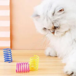 Lot De 40 Jouets à Ressort Pour Chat, Ressorts Hélicoïdaux En Plastique, Cadeaux Fantaisie Pour Animaux De Compagnie, Pour Que Les Chats Mordent, Chassent Et Jouent Avec Leurs Propriétaires. -Amis Poils Soldes Boutique 95476027 4