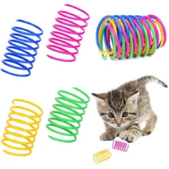 Lot De 40 Jouets à Ressort Pour Chat, Ressorts Hélicoïdaux En Plastique, Cadeaux Fantaisie Pour Animaux De Compagnie, Pour Que Les Chats Mordent, Chassent Et Jouent Avec Leurs Propriétaires. -Amis Poils Soldes Boutique 95476027 5