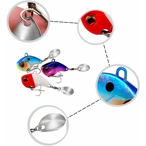 5 Pièces Kits Leurres Pêche Appâts,Spinner Cuillers Pêche,Leurres Pêche Métal,Cuillers Pêche,pour Les Accessoires De Pêche En Camping En Plein Air Truite Perche Saumon Brochet Whiteeye 3 5 Pièces Kits Leurres Pêche Appâts,Spinner Cuillers Pêche,Leurres Pêche Métal,Cuillers Pêche,pour Les Accessoires De Pêche En Camping En Plein Air Truite Perche Saumon Brochet Whiteeye – Image 3