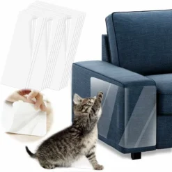 Protecteur De Rayure De Chat,10 Stickers Transparent Protecteurs De Meubles Contre Les Chats,Protection Anti-Griffures Canapé, Protections Anti-Griffes Autocollantes Pour Meubles (3040)