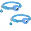 Lot De 2 Colliers Airtag Pour Animaux De Compagnie, Collier Pour Chat Tout-en-un Avec Dispositif De Retenue AirTag Et Clochette, Collier Pour Chat Réfléchissant Avec Boucle De Sécurité Cassante, Adapt