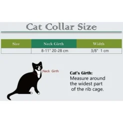 Collier Pour Chat　Collier Chats,Collier De Chat Ajustable En Velours Doux Avec Cloche, Fourniture D'animaux Domestique Mignon,Convient à La Plupart Des Chats Et Petits Chiens(17cm-28cm) -Amis Poils Soldes Boutique 96337369 3