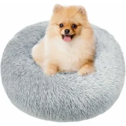 Panier Et Corbeille Pour Chat　Panier Rond Chien Coussin Chat Panier Donut, Panier Chien Lit Pour Chat Chien Extra-Doux Confortable Et Mignon, Coussin Pour Chats Et Petits Chiens De Taille Moyenne, 80c