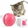Jouet Interactif Pour Chat, Boule Auto-Rotative à 360 Degrés, Chargement USB Jouet Exercice à LED, Balles Interactives Automatiques Rotatives Pour Chatons De Chaton Prenant Et Amusant (Rose)