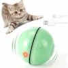 Rechargeable Interactif Balle Pour Chat, Balle Interactive De Jouets De Chat, Rotative Automatique à 360 Degrés Avec Lumière LED, Animaux De Compagnie Chats Chiens Chaser Ball(Vert)