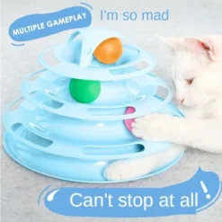Jouets Pour Chat Chaton Interactif, Jouet De Labyrinthe Pour Chat à 4 Niveaux, Jouet Pour Chat à Tour à 4 Niveaux, Rouleau De Jouet Pour Chat Pour L'entraînement Et L'interaction Quotidiens Des Chats -Amis Poils Soldes Boutique 96836709 4